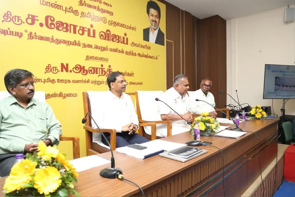 நீர்வளத் திட்டப் பணிகளை காலக்கெடுவுக்குள் முடிக்க அமைச்சர் ந.ஆனந்த் உத்தரவு
