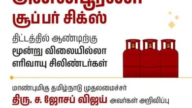 அன்னபூரணி சூப்பர் சிக்ஸ் திட்டம்: ஆண்டுக்கு 3 இலவச கேஸ் சிலிண்டர்கள் வழங்கப்படும் என அறிவிப்பு!