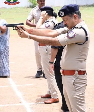 ஒத்திவாக்கம் துப்பாக்கிச் சுடும் போட்டி: மாநில அளவிலான காவல்துறை வீரர்கள் அசத்தல்