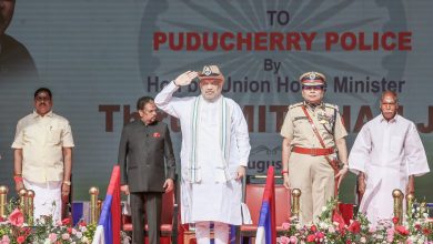 புதுச்சேரி காவல்துறைக்கு ஜனாதிபதியின் வண்ண விருது: படத் தொகுப்பு