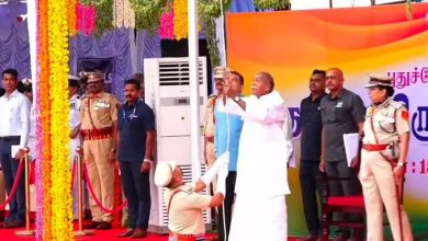சுதந்திர தினம்: முதல்வர் ரங்கசாமி கொடியேற்றம்