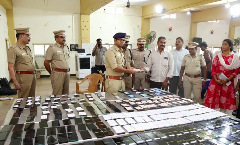 கடலூர் மாவட்டத்தில் ரூ.50 லட்சம் மதிப்பிலான 300 செல்போன்கள் மீட்பு: உரியவர்களிடம் ஒப்படைப்பு
