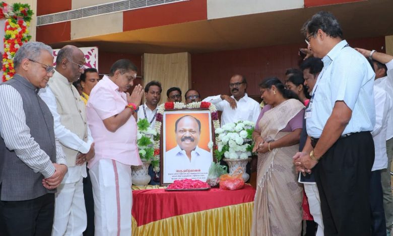 புதுச்சேரி ஜிப்மரில் பி.தமிழ்வாணன் படம் திறப்பு: அமைச்சர் நமச்சிவாயம் பங்கேற்பு