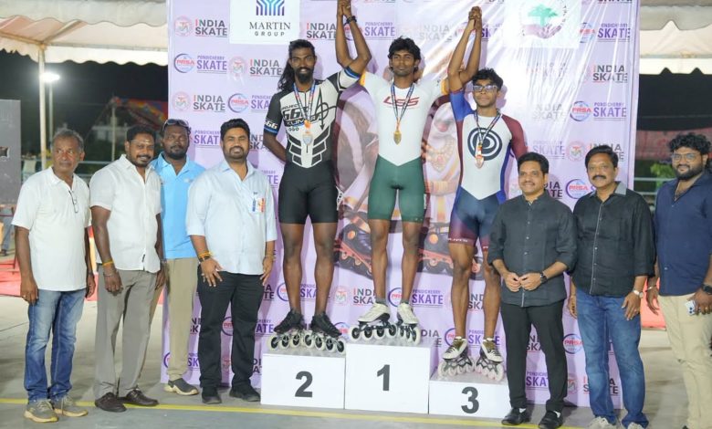 லாஸ்பேட்டையில் 13வது தேசிய வேக ரோலர் ஸ்கேட்டிங் போட்டி: 1000க்கும் மேற்பட்ட வீரர்கள் பங்கேற்பு