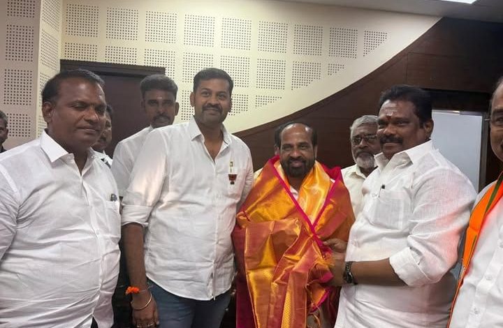 ஆந்திர அமைச்சர் சத்யகுமார் யாதவை நேரில் சந்தித்த எம்.எல்.ஏ பாஸ்கர்: புதுச்சேரியில் மரியாதை நிமித்த சந்திப்பு!