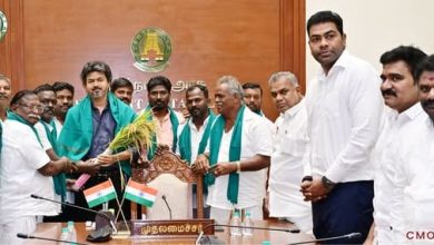 பரந்தூர் விமான நிலையத் திட்டம் ரத்து: தமிழ்நாடு முதலமைச்சர் விஜய்யை நேரில் சந்தித்து விவசாயிகள் நன்றி