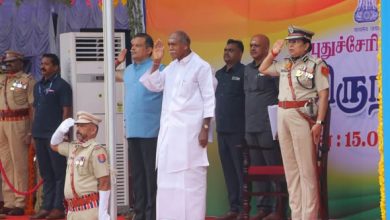 புதுச்சேரியில் 80-வது சுதந்திர தின விழா: தேசியக் கொடியை ஏற்றினார் முதலமைச்சர் ரங்கசாமி
