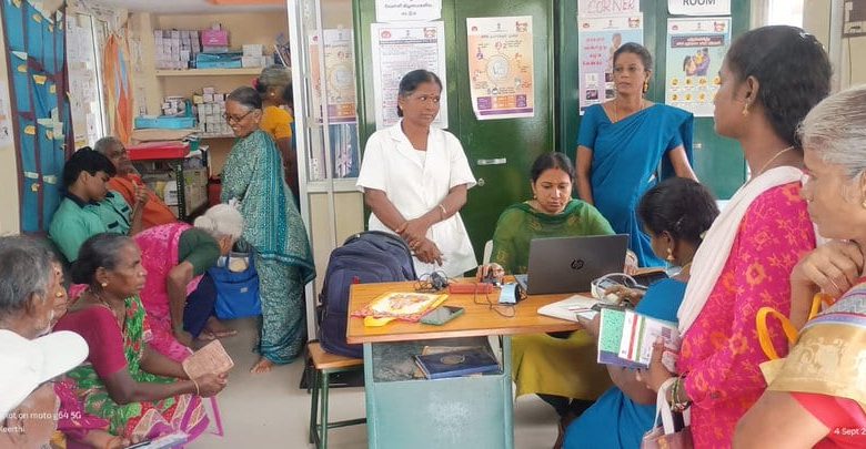 முத்துப்பிள்ளைபாளையத்தில் 70 வயதுக்கு மேற்பட்ட முதியோருக்கான ஆயுஷ்மான் பாரத் அட்டை பதிவு சிறப்பு முகாம்