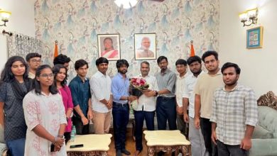 மத்திய அமைச்சர் எல். முருகனை சந்தித்த தில்லி தமிழ் மாணவர்கள் சங்க புதிய நிர்வாகிகள்!