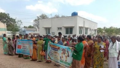 தாராபுரம் சட்டமன்றத் தொகுதி இடைத்தேர்தல்: 100% வாக்குப்பதிவை வலியுறுத்தி வாக்காளர் விழிப்புணர்வு பேரணி!