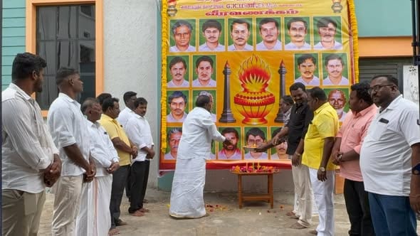 1987 இட ஒதுக்கீட்டு போராட்ட தியாகிகள் நினைவு நாள்: பென்னாகரத்தில் ஜி.கே.மணி தலைமையில் நினைவஞ்சலி!