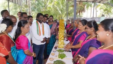 அகஸ்தீஸ்வரத்தில் 100 கர்ப்பிணி பெண்களுக்கு சமுதாய வளைகாப்பு: சீர்வரிசை மற்றும் சேலைகளை வழங்கினார் எம்.பி. விஜய் வசந்த்!