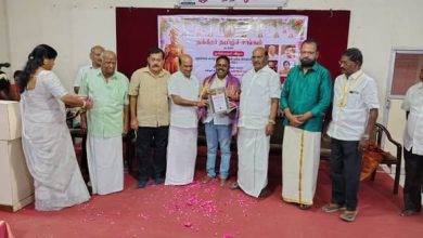 புதுவைத் தமிழ்ச் சங்கத்தில் நக்கீரர் தமிழ்ச் சங்கம் சார்பில் பாராட்டு விழா: அமைச்சர் வே.பொ.சிவக்கொழுந்து, க.இலட்சுமிநாராயணன் பங்கேற்பு!