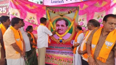பண்டிட் தீன்தயாள் உபாத்யாயின் 110-வது பிறந்தநாள்: காரைக்காலில் எம்.எல்.ஏ. டிகேஎஸ்எம். மீனாட்சிசுந்தரம் மலரஞ்சலி!