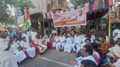 தலைமை தேர்தல் ஆணையர் ஞானேஷ் குமார் பதவி விலகக் கோரி புதுச்சேரி காங்கிரஸ் மாபெரும் கண்டன ஆர்ப்பாட்டம்!