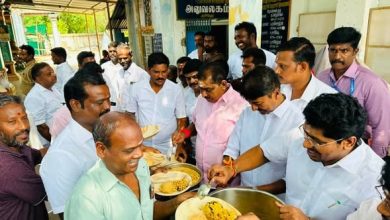 அமைச்சர் நமச்சிவாயம் பிறந்தநாள்: காரைக்கால் பூவம் மாரியம்மன் கோவிலில் பிரம்மாண்ட அன்னதானம்!