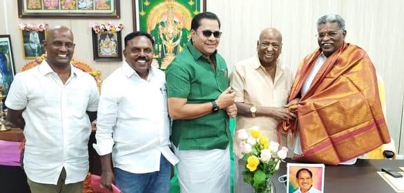 அமைச்சர் பெ.இராஜவேலு, எதிர்க்கட்சித் தலைவர் நாஜிமை சந்தித்த புதுவைத் தமிழ்ச் சங்க நிர்வாகிகள்!