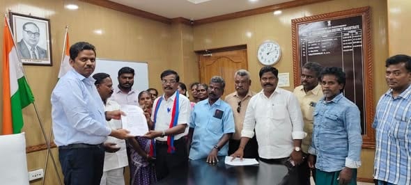 பிள்ளையார்குப்பம் மக்களுக்கு இலவச மனைப்பட்டா வழங்குக: புதுச்சேரி ஆட்சியரிடம் விசிக மனு!