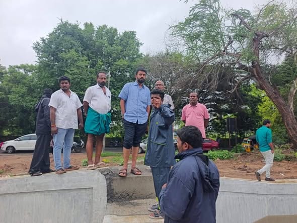 பாகூர் விவசாய நிலங்களில் தேங்கிய மழைநீர் – RR. செந்தில்குமார் எம்.எல்.ஏ. நேரில் ஆய்வு!