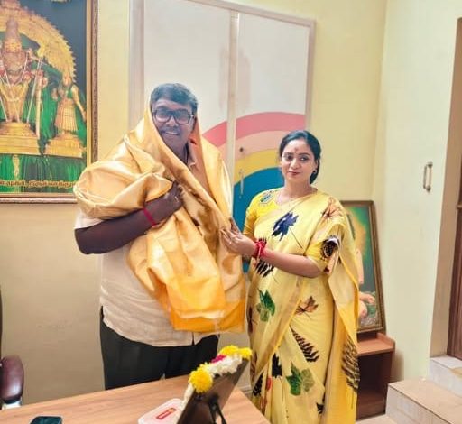 தட்டாஞ்சாவடி தொகுதி எம்.எல்.ஏ.வாக பொறுப்பேற்ற அசோக் ஆனந்துக்கு சந்திர பிரியங்கா நெஞ்சார்ந்த வாழ்த்து!
