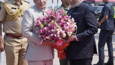 Glad to arrive at Vijayawada Airport today, and warmly received by Shri S. Abdul Nazeer Ji