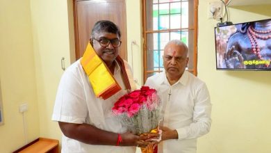 தட்டாஞ்சாவடி எம்.எல்.ஏ அசோக் ஆனந்தை நேரில் சந்தித்து வாழ்த்து தெரிவித்த அமைச்சர் மல்லாடி கிருஷ்ணராவ்!
