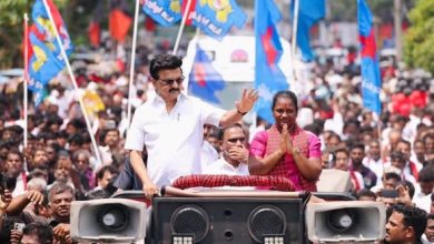 தாராபுரம் தொகுதி திமுக வேட்பாளர் வழக்கறிஞர் சுகன்யாவை ஆதரித்து மு.க.ஸ்டாலின் தீவிர வாக்கு சேகரிப்பு!