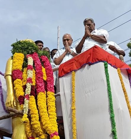 முன்னாள் எம்எல்ஏ எம்.ஆர். சுப்புராய கவுண்டர் நினைவு தினம்: அமைச்சர் பெ. ராஜவேலு, எம்பி வைத்திலிங்கம் மரியாதை!