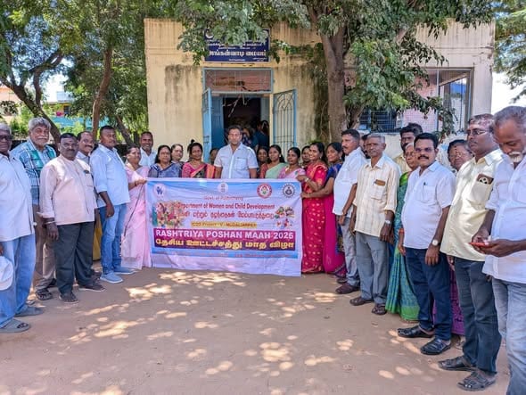 மேரி உழவர்கரையில் தேசிய ஊட்டச்சத்து மாத விழா: அங்கன்வாடி குழந்தைகளுக்கு எம்.எல்.ஏ டாக்டர் நாராயணசாமி பரிசுகள் வழங்கி விழிப்புணர்வு!