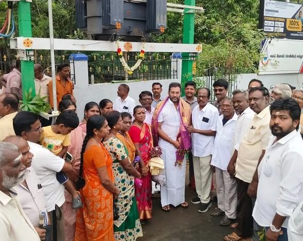 *புதிய மின்மாற்றியைத் திறந்து வைத்தார் எம்.எல்.ஏ. டாக்டர் K. நாராயணசாமி!*