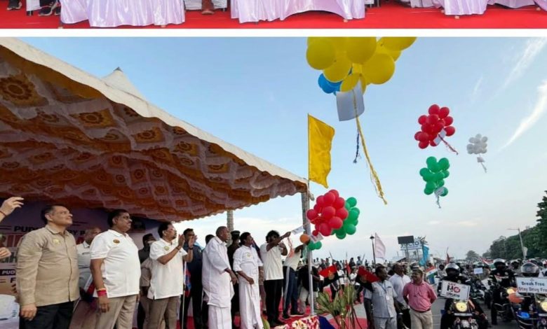 புதுச்சேரியில் போதைப்பொருட்களுக்கு எதிரான விழிப்புணர்வு பைக் பேரணி: துணைநிலை ஆளுநர், முதல்வர் கொடியசைத்து தொடக்கம்!