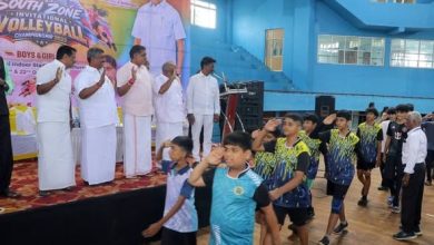 புதுச்சேரி ராஜீவ் காந்தி உள்விளையாட்டு அரங்கத்தில், சிறுவர் மற்றும் சிறுமியர்களுக்கான "தெற