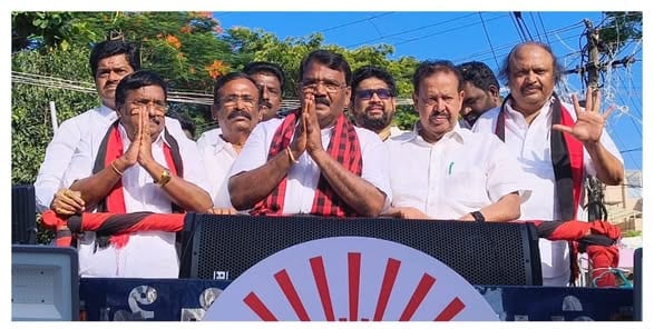 தட்டாஞ்சாவடி இடைத்தேர்தல்: திமுக வேட்பாளர் சேது செல்வத்திற்கு ஆதரவாக முன்னாள் அமைச்சர் பொன்முடி தலைமையில் பிரம்மாண்ட பைக் பேரணி!