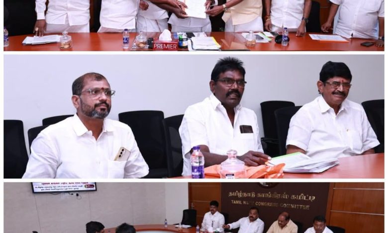 தமிழ்நாடு காங்கிரஸ் கமிட்டித் தலைவர் திரு. ப. மாணிக்கம் தாகூர் எம்.பி. அவர்கள் தலைமையில்,