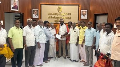 வில்லியனூர் ஸ்ரீ கோகிலாம்பிகை உடனுறை திருக்காமேஸ்வரர் ஆலய சிறப்பு அலுவலர் நியமன ஆணை வழங்கி
